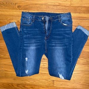 Shein Blue Skinny Jeans